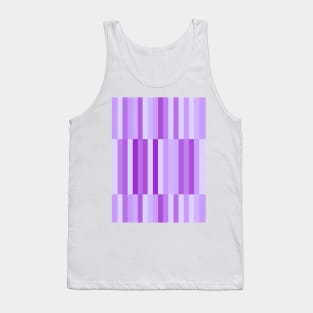 Purple Geometric Stripes Block Pattern Tank Top